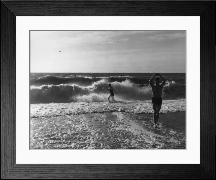 Framed Print : Beach Couple Framed Print : Beach Couple