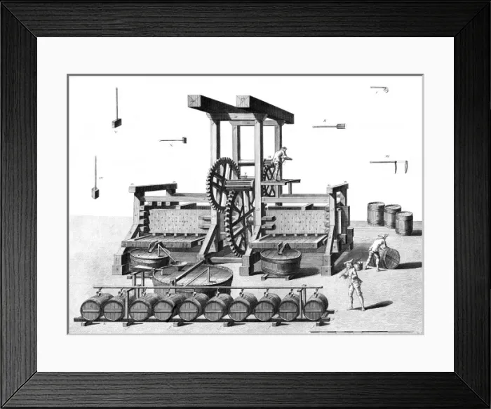 Framed Print : French Presses 18th C Framed Print : French Presses 18th C