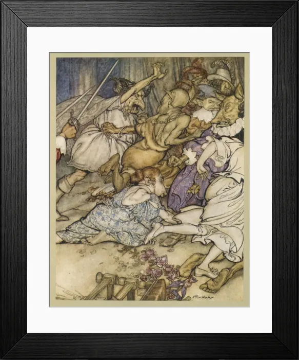 Framed Print : Milton / Comus by Rackham Framed Print : Milton / Comus by Rackham