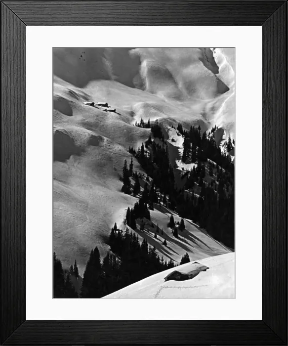 Framed Print : Alpine Snow Scene Framed Print : Alpine Snow Scene