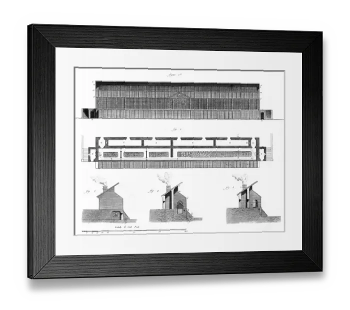 Framed Print : Greenhouses 18th France Framed Print : Greenhouses 18th France
