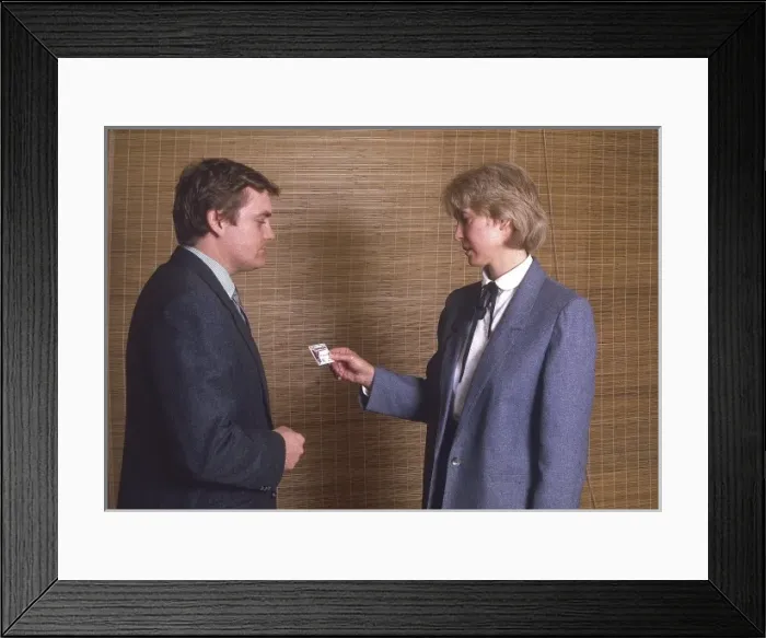 Framed Print : Exchanging Business Card Framed Print : Exchanging Business Card