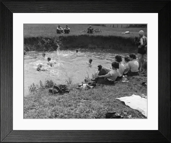 Framed Print : Girls Swimming