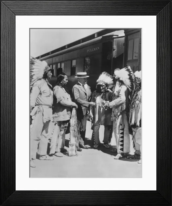 Framed Print : Trading with Indians Framed Print : Trading with Indians