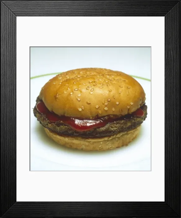 Framed Print : Hamburger & Ketchup Framed Print : Hamburger & Ketchup