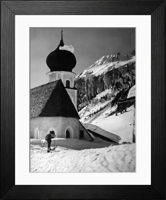 Framed Print : Skiing to Church Framed Print : Skiing to Church