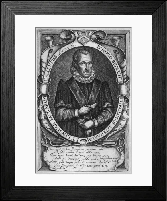 Framed Print : Hugh Broughton, Scholar Framed Print : Hugh Broughton, Scholar