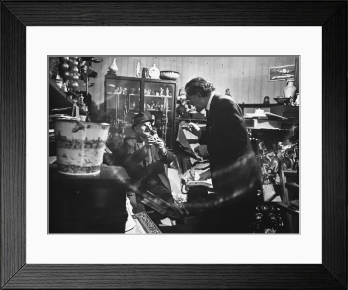 Framed Print : Antique Shop Haggling Framed Print : Antique Shop Haggling