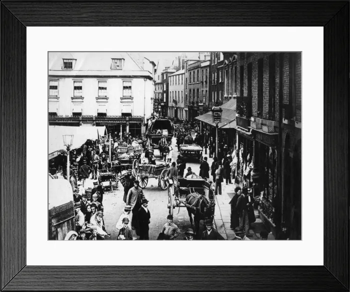 Framed Print : British Market Scene Framed Print : British Market Scene