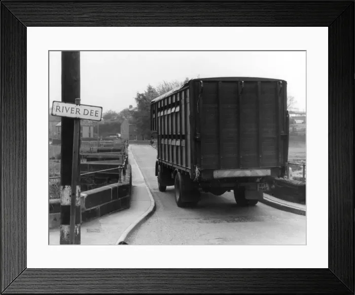 Framed Print : Lorry Going over Bridge Framed Print : Lorry Going over Bridge
