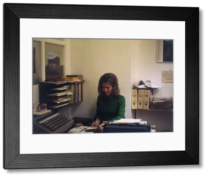 Framed Print : Office Worker 1975 Framed Print : Office Worker 1975