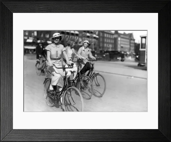 Framed Print : Danish Women Cyclist Framed Print : Danish Women Cyclist