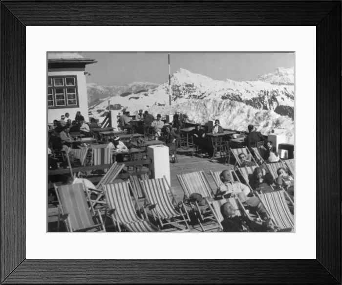Framed Print : Alpine Holidaymakers Framed Print : Alpine Holidaymakers