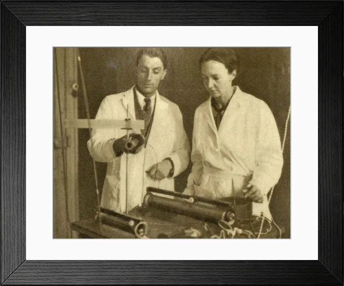 Framed Print : Joliot-Curies Photo Framed Print : Joliot-Curies Photo