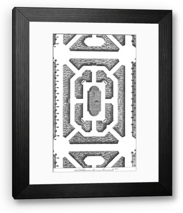 Framed Print : Garden Layout 18th C Framed Print : Garden Layout 18th C