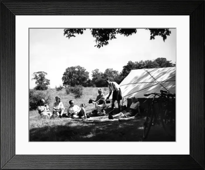 Framed Print : Camping Couples Framed Print : Camping Couples