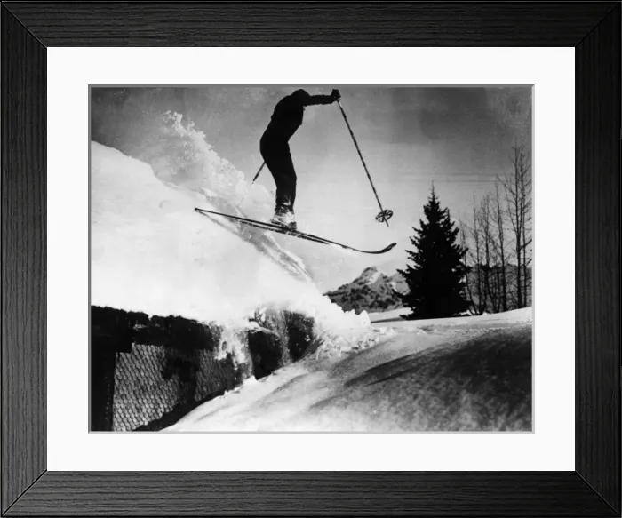 Framed Print : Rooftop Skiing Framed Print : Rooftop Skiing