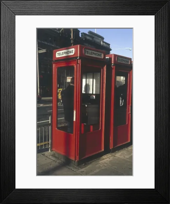Framed Print : Red Telephone Boxes Framed Print : Red Telephone Boxes