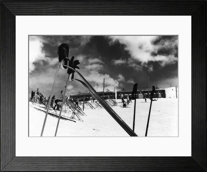 Framed Print : Ski Poles. Gloves. Skis Framed Print : Ski Poles. Gloves. Skis