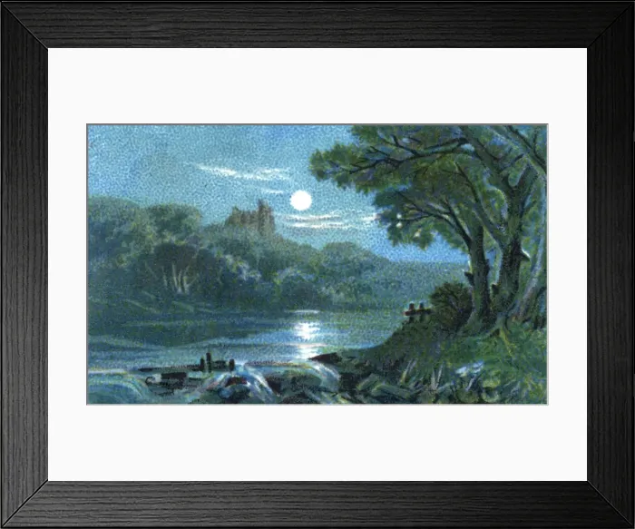 Framed Print : Moonlit Italian Lake Framed Print : Moonlit Italian Lake