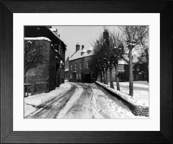 Framed Print : Snowy Victorian Houses Framed Print : Snowy Victorian Houses