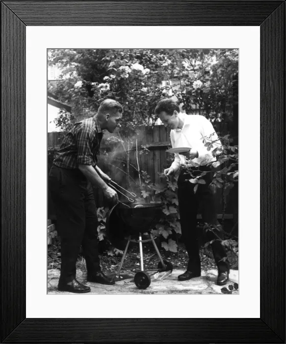 Framed Print : Barbecue Men Framed Print : Barbecue Men
