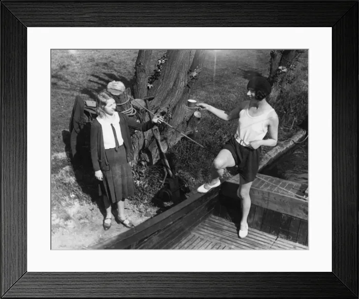 Framed Print : Boating Tea Break Framed Print : Boating Tea Break