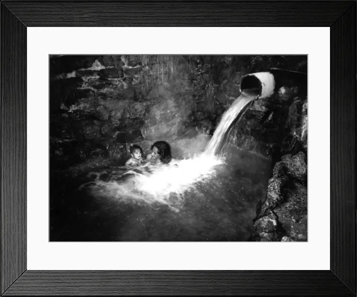Framed Print : Thermal Spring Bath Framed Print : Thermal Spring Bath