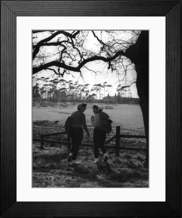 Framed Print : Girl Hikers Framed Print : Girl Hikers