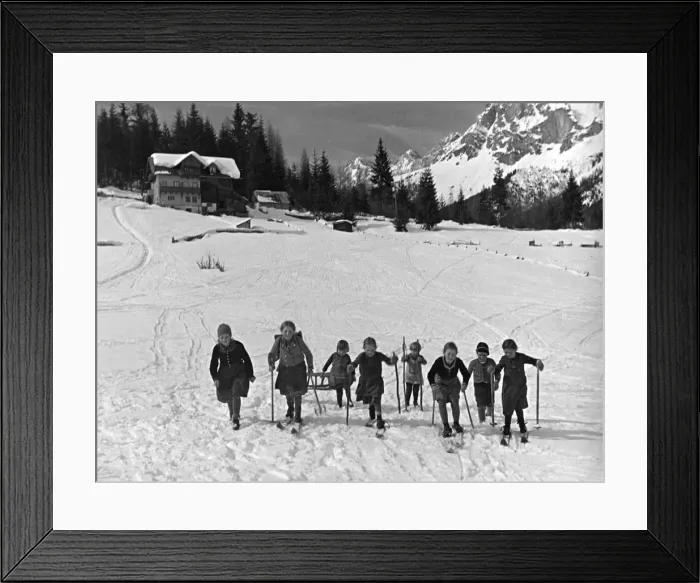 Framed Print : Young Skiers Framed Print : Young Skiers