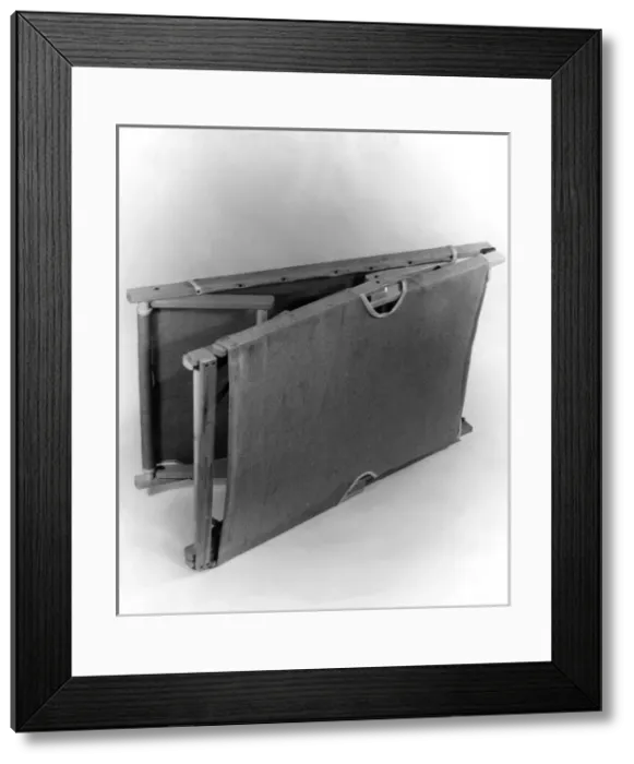Framed Print : Folding Camp Bed Framed Print : Folding Camp Bed