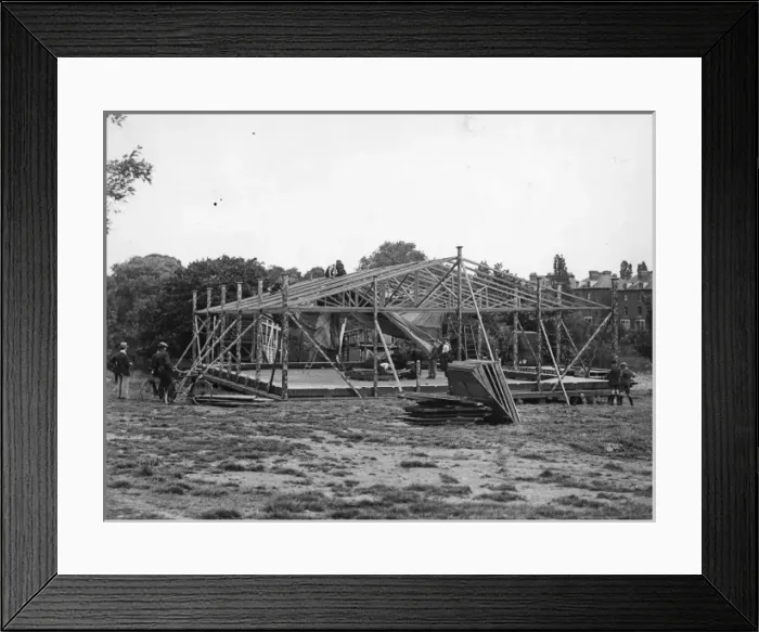 Framed Print : Building a Marquee Framed Print : Building a Marquee