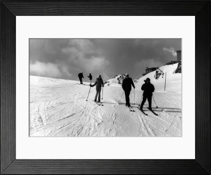 Framed Print : St. Moritz Skiers Framed Print : St. Moritz Skiers