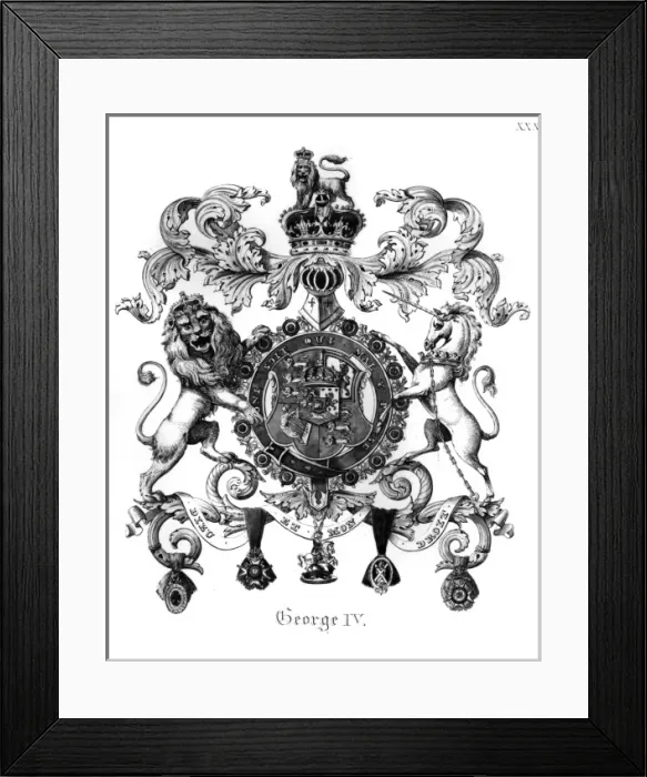 Framed Print : Arms of George IV Framed Print : Arms of George IV
