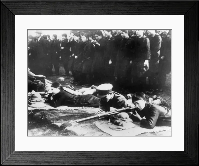 Framed Print : Japanese Army Women Framed Print : Japanese Army Women