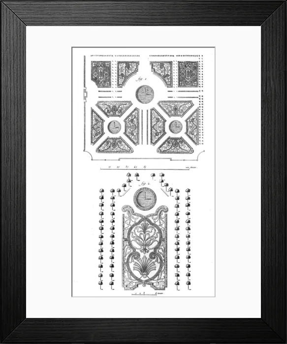 Framed Print : Garden Layouts 18th C