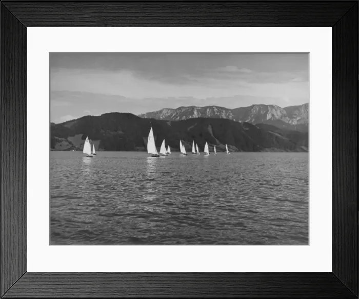 Framed Print : Yachts & Mountains Framed Print : Yachts & Mountains