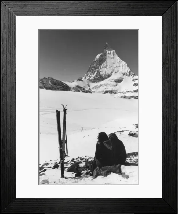 Framed Print : Resting Skiers Framed Print : Resting Skiers