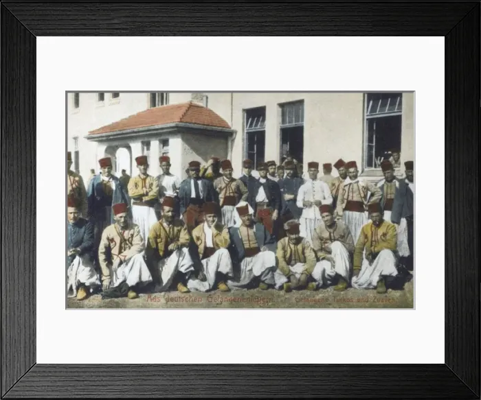 Framed Print : Captured Zouaves and Turkish soldiers - WWI Framed Print : Captured Zouaves and Turkish soldiers - WWI