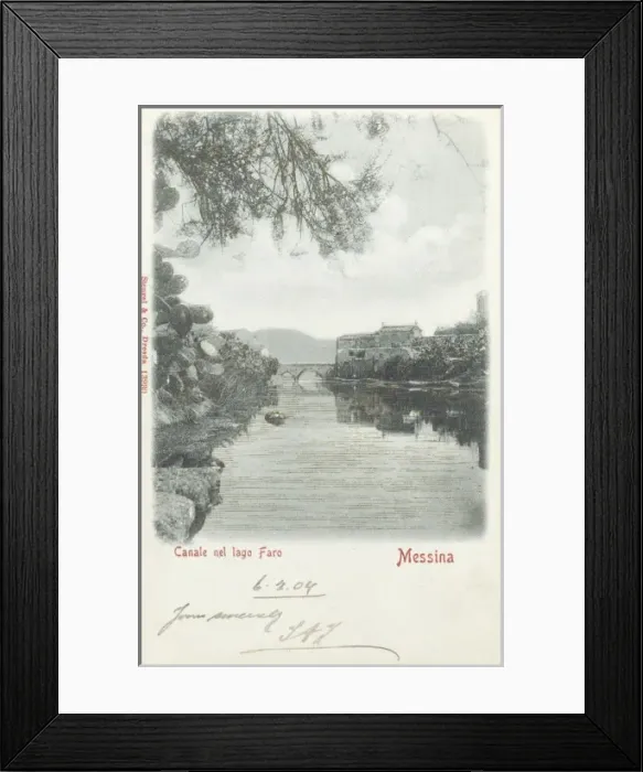 Framed Print : Messina, Italy - Canal channel into Lake Faro Framed Print : Messina, Italy - Canal channel into Lake Faro