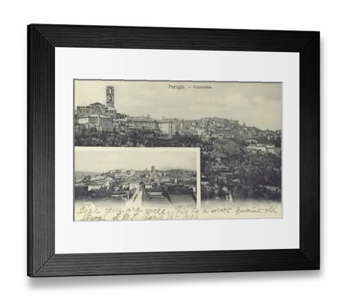 Framed Print : Perugia, Italy - Two panoramic views Framed Print : Perugia, Italy - Two panoramic views