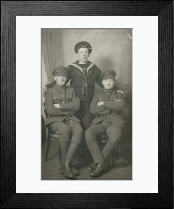 Framed Print : Two soldiers and a sailor Framed Print : Two soldiers and a sailor