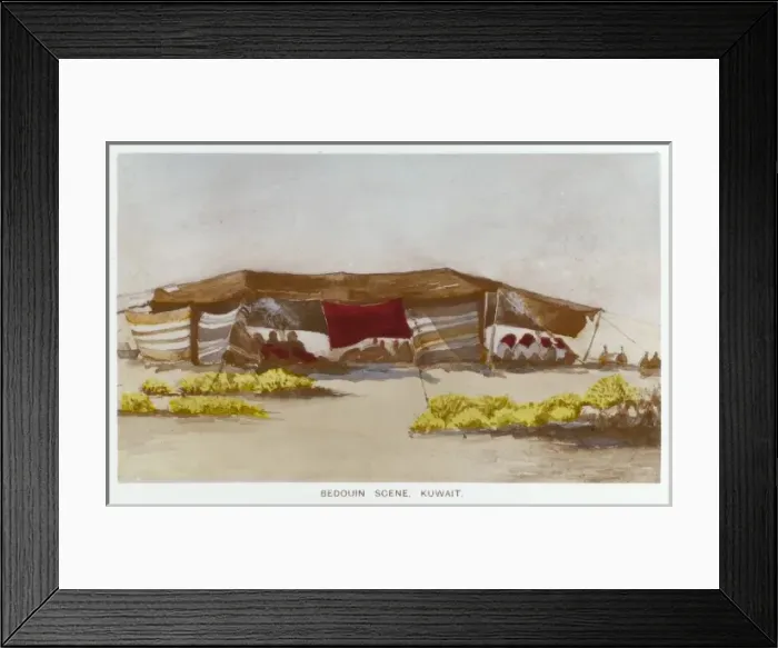 Framed Print : Bedouin scene with tent - Kuwait Framed Print : Bedouin scene with tent - Kuwait
