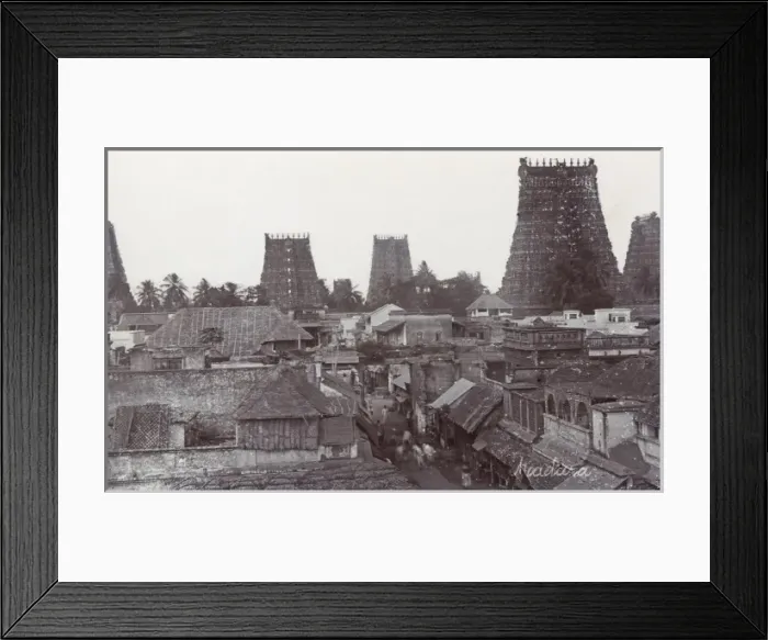 Framed Print : Rooftops of Madura, India Framed Print : Rooftops of Madura, India