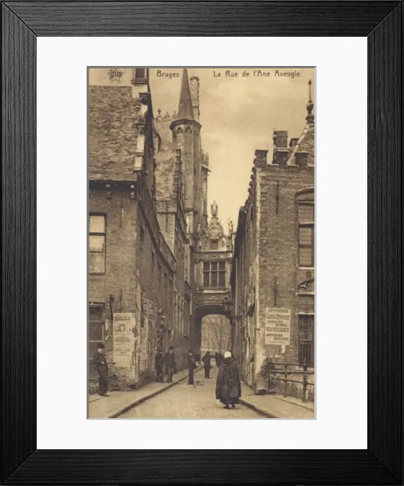 Framed Print : Bruges, Belgium - La Rue de L Ane Aveugle Framed Print : Bruges, Belgium - La Rue de L Ane Aveugle