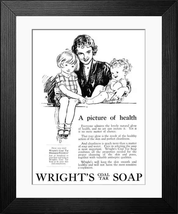 Framed Print : Advert for Wrights coal tar soap Framed Print : Advert for Wrights coal tar soap