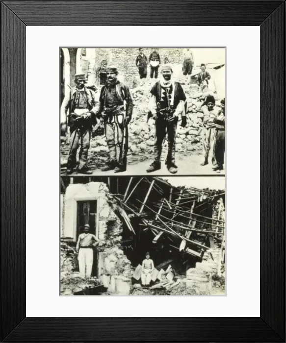 Framed Print : First Balkan War - result of Montenegrin bombardment Framed Print : First Balkan War - result of Montenegrin bombardment