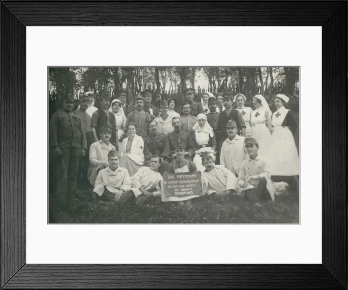 Framed Print : Group photo, Dr Berrys Serbian Mission Framed Print : Group photo, Dr Berrys Serbian Mission