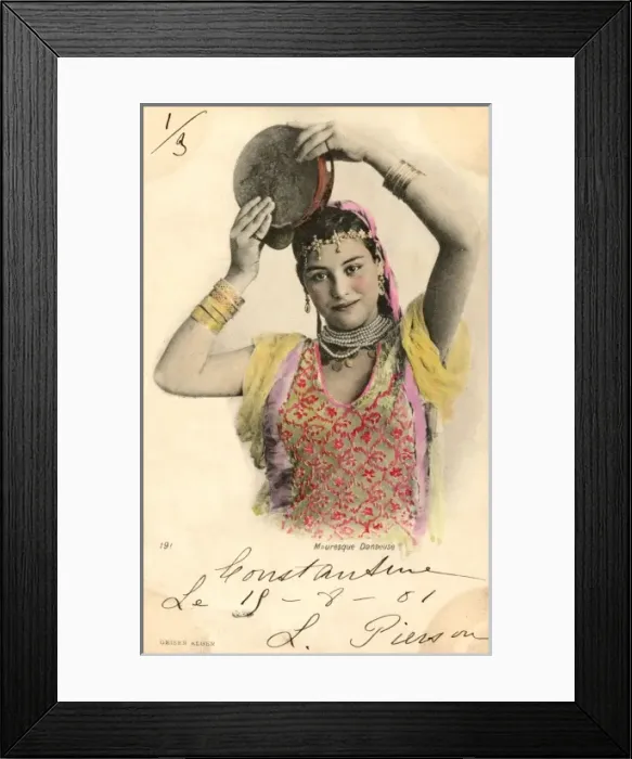 Framed Print : Algeria - Pretty Dancing girl Framed Print : Algeria - Pretty Dancing girl