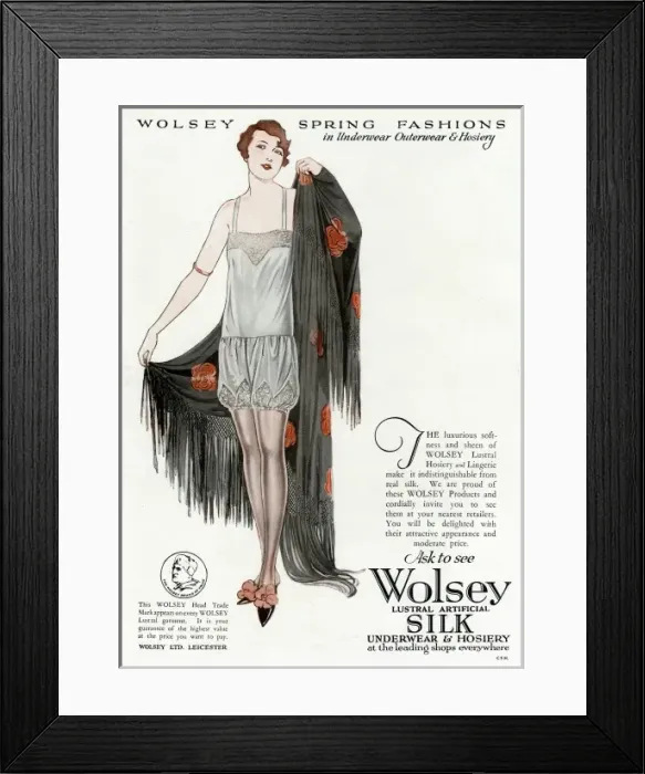 Framed Print : Advert for Wolsey spring fashions, underwear Framed Print : Advert for Wolsey spring fashions, underwear
